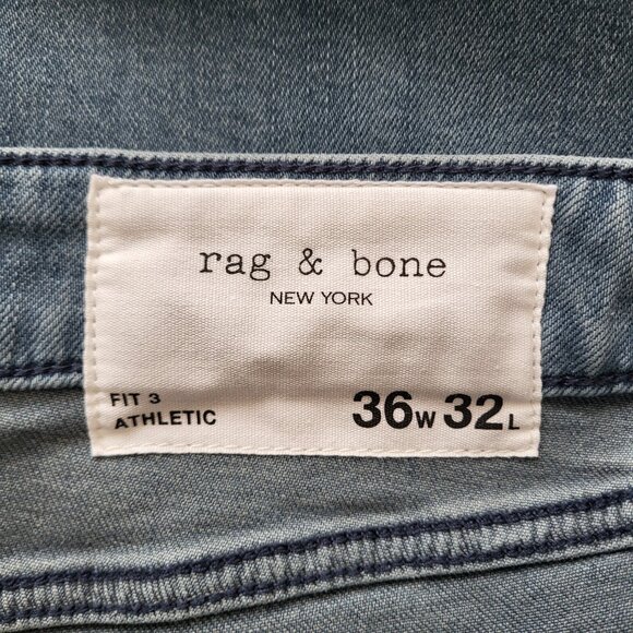 rag & bone Fit 3 Athletic Fit Jeans in Colson Wash Men's Size 36X32 - Picture 6 of 8